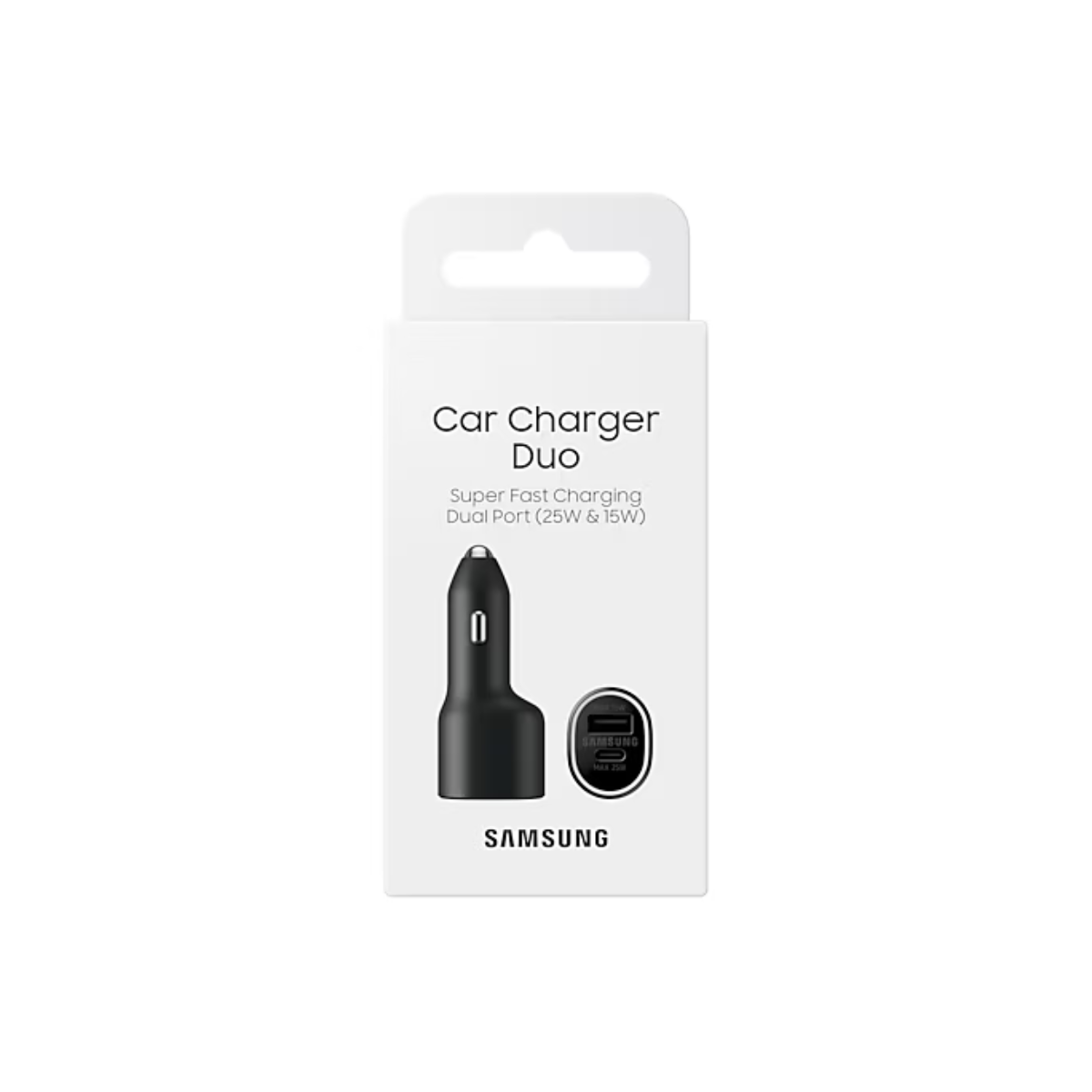Cargador para Carro Samsung Duo 40W ⚡ USB 15W + USB-C 25W – Negro Original