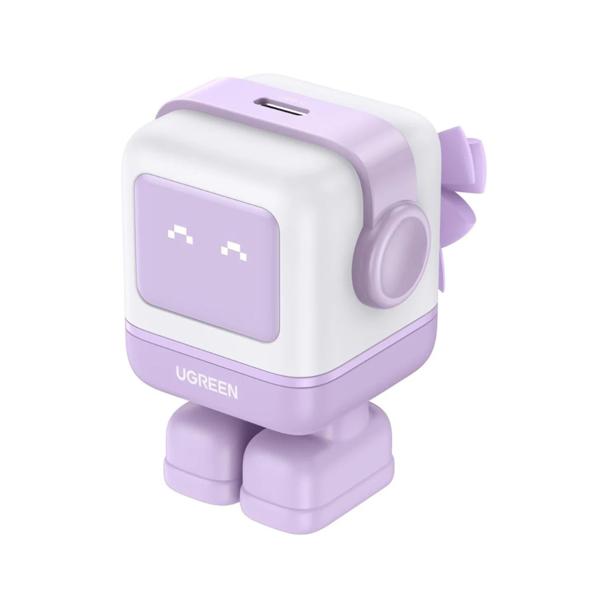 Adaptador Ugreen Nexode Robot 30w Usb-c Pd GaN Rápido Morado