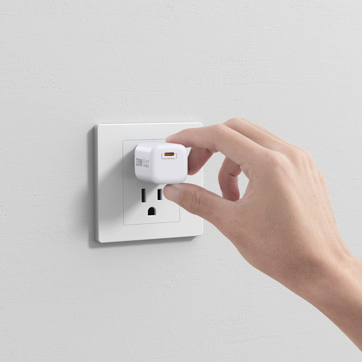 Adaptador GaN 30W WiWU Carga Rápida PD USB-C