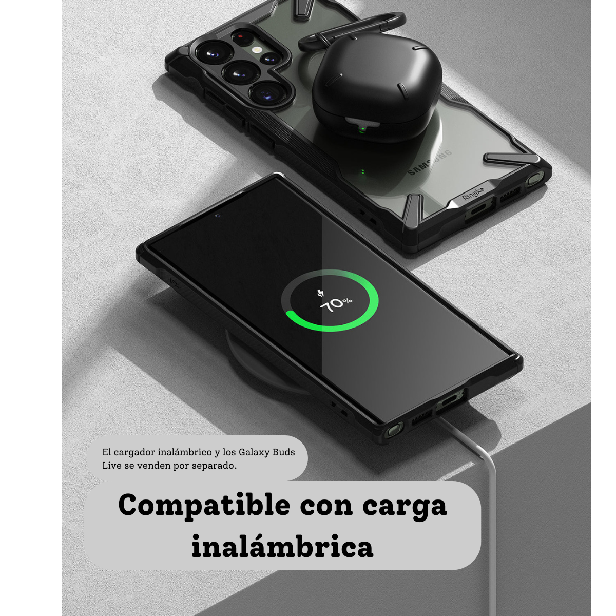 Estuche Ringke Fusion X Galaxy S23 Ultra | Transparente + Protección Militar