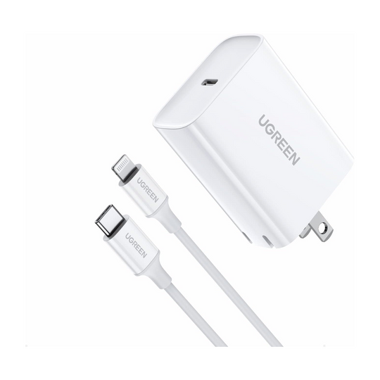 Cargador UGREEN 20W USB-C a Lightning | Certificación MFi – iPhone