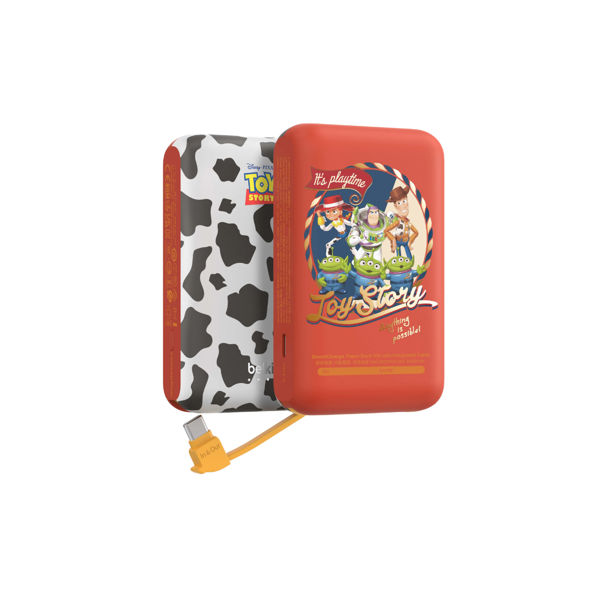 Power Bank Belkin 10000mAh 20W PD Cable USB-C Integrado Toy Story