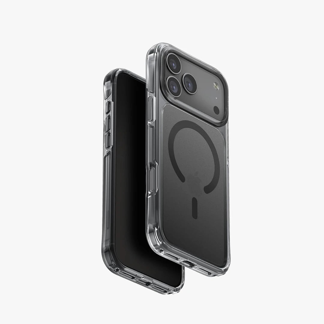 Funda UNIQ iPhone 17 Pro Max Clear – LifePro Xtreme Antihuellas con Carga Magnética Black