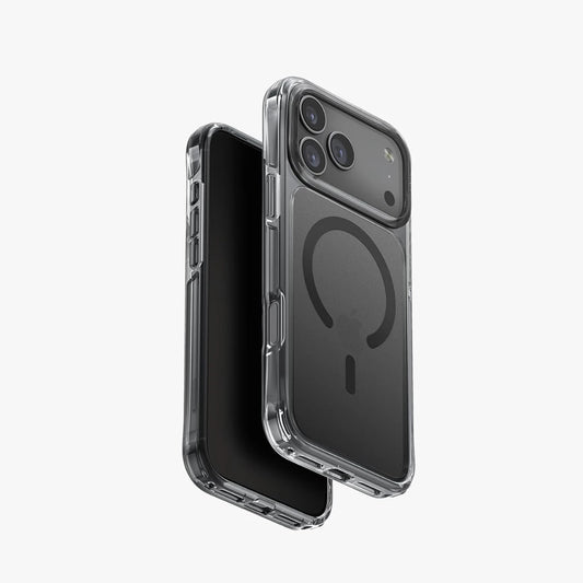 Funda UNIQ iPhone 17 Pro Max Clear – LifePro Xtreme Antihuellas con Carga Magnética Black