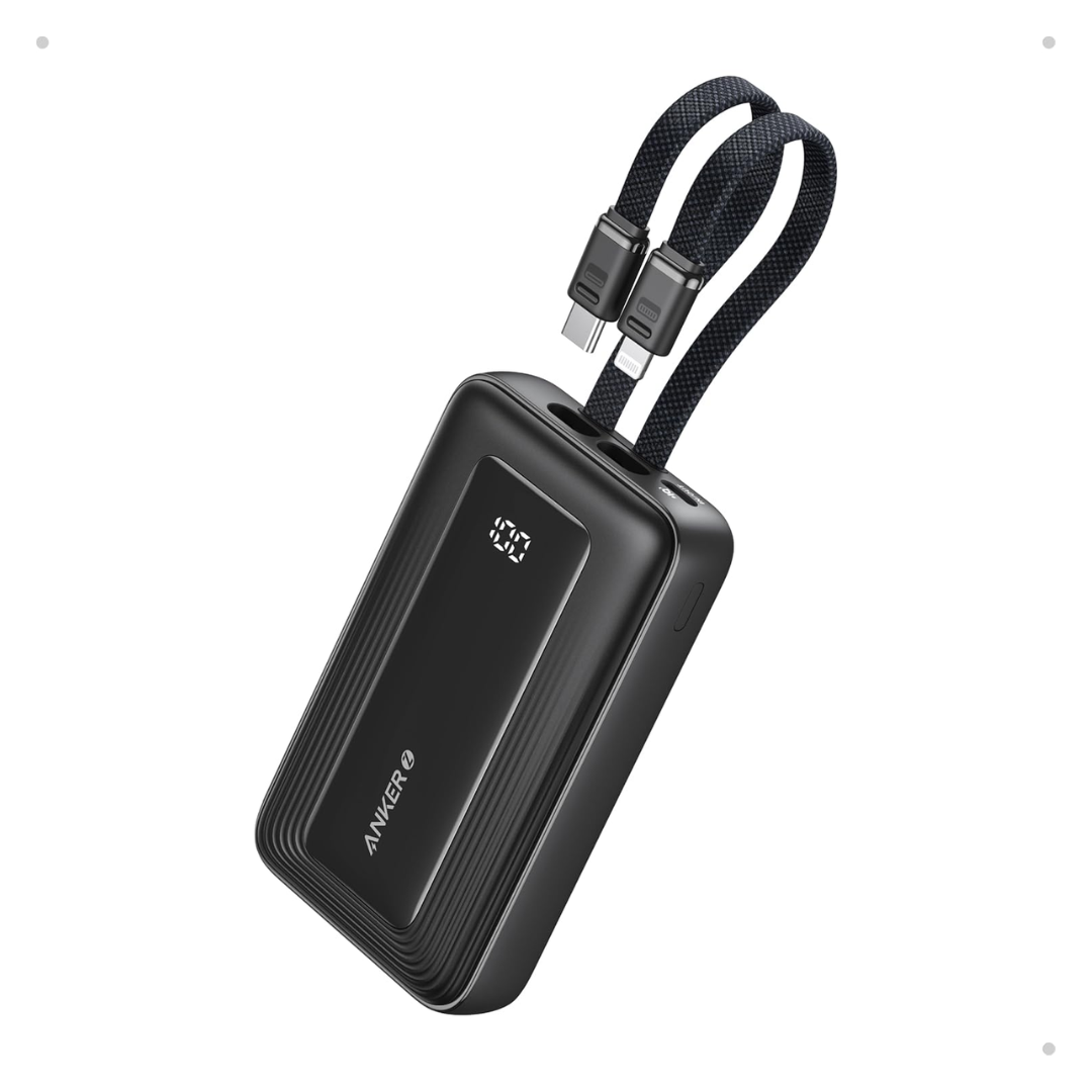 Powerbank Anker Premium 10000mah 30w Mfi Cable Dual Lighting