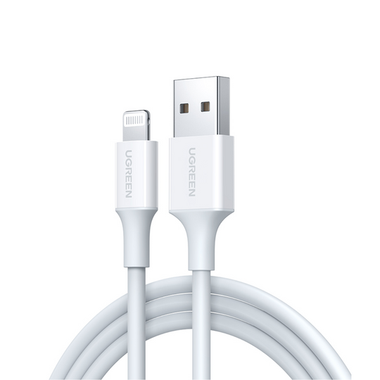 Cable UGREEN MFi Lightning 1M – Blanco Original | Carga Segura Apple