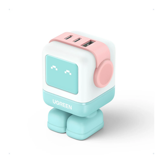 Adaptador UGREEN Robot Nexode 65W 3 Puertos USB-C + USB-A Azul