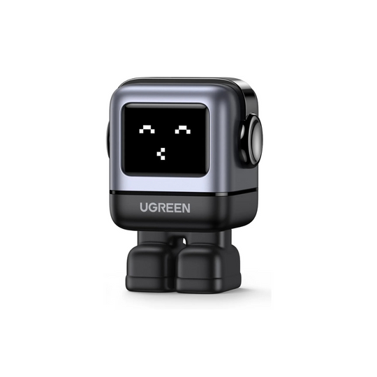 Adaptador Ugreen Robot 65w Gan 3-puertos Nexode Rapido Gris