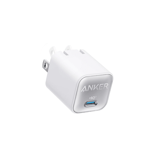 Adaptador Anker 511 30W GaN USB-C Blanco | Carga rápida segura