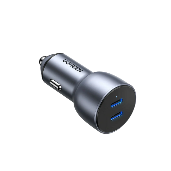 Cargador de Carro UGREEN 60W Dual USB-C PD PPS Carga Rápida