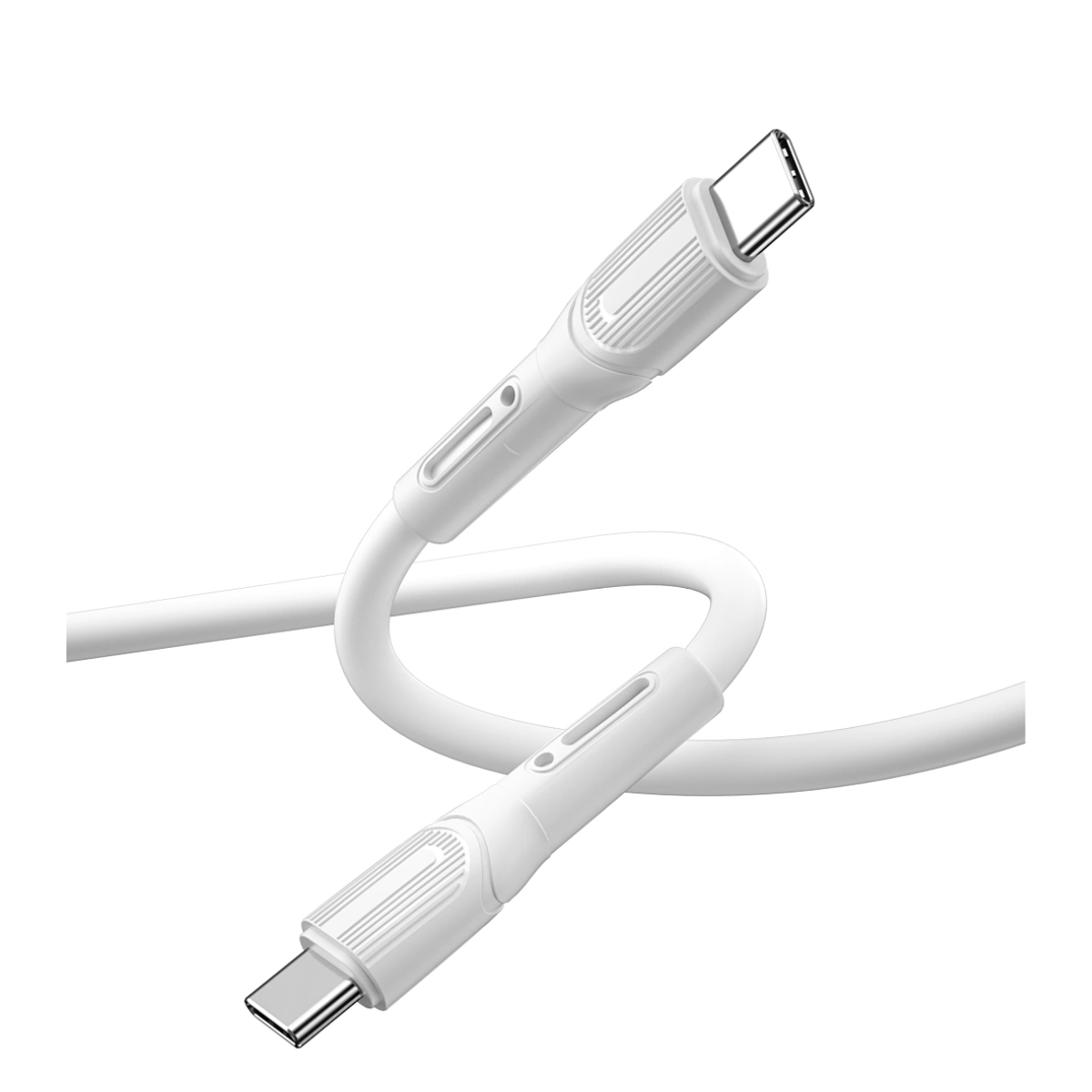 Cable ARMOR Tipo-C a Tipo-C 100W WIWU Blanco – 1 Metro