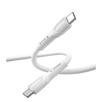 Cable ARMOR Tipo-C a Tipo-C 100W WIWU Blanco – 1 Metro