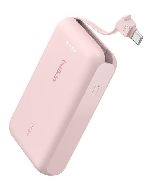 Power Bank Belkin 10.000 mAh 20W Ultra Compacta (Rosa)