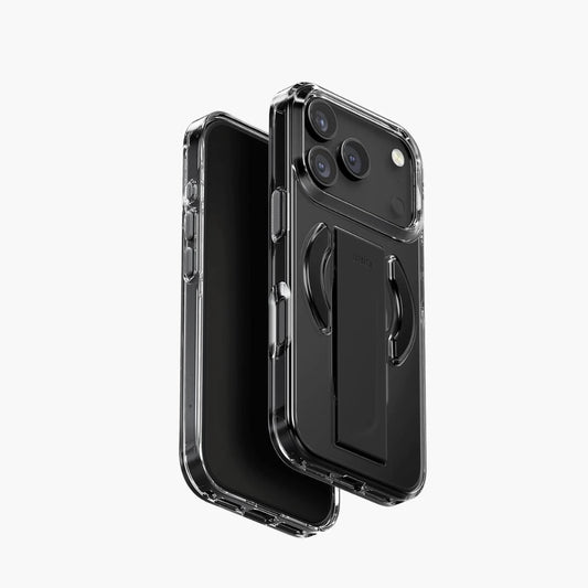 Funda UNIQ iPhone 17 Pro Smoke Clear – Heldro Air con FlexGrip y Carga Magnética