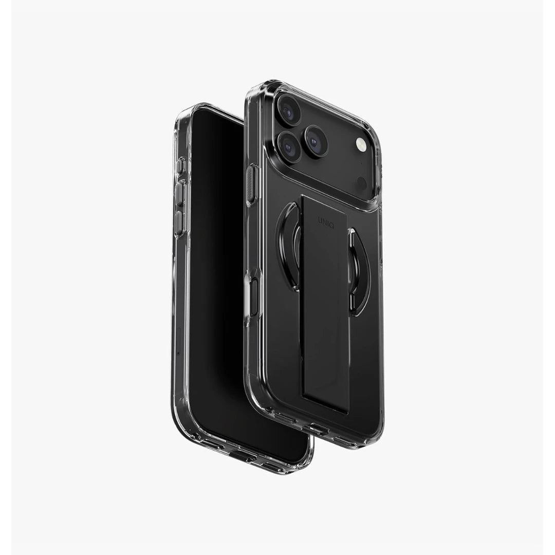 Funda Premium iPhone 17 Pro Max Transparente con Soporte Magnético UNIQ Heldro Air