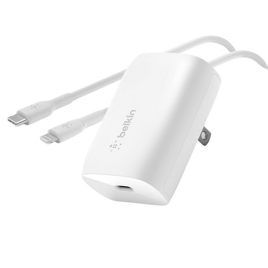 Cargador Belkin 20W + Cable USB-C a Lightning MFi 🔌 Kit Original Apple