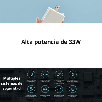 Cargador Xiaomi 33W  Energía rápida y segura