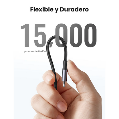 Cable UGREEN USB-C a Lightning 60W MFi – 1 Metro Gris