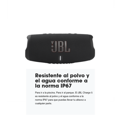 JBL Charge 5 – Altavoz Bluetooth Portátil Negro
