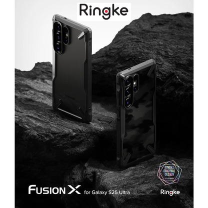 Estuche Ringke Fusion X Galaxy S25 Ultra | Transparente + Protección Militar