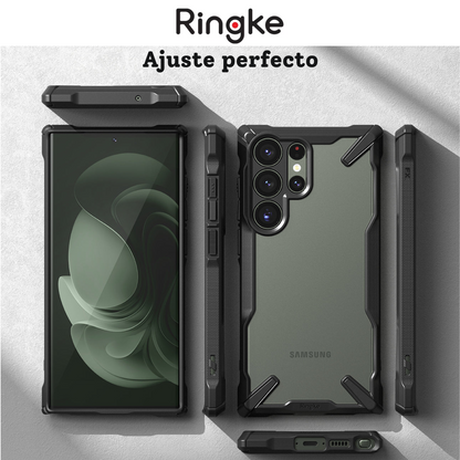 Estuche Ringke Fusion X Galaxy S23 Ultra | Transparente + Protección Militar