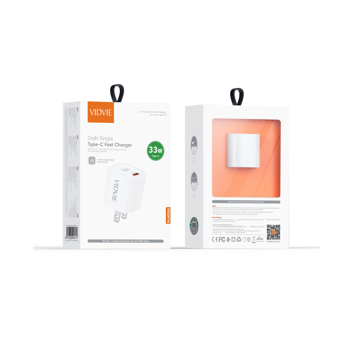 Cargador Turbo 33w Tecnologia Gan Cable 1m Original Premium