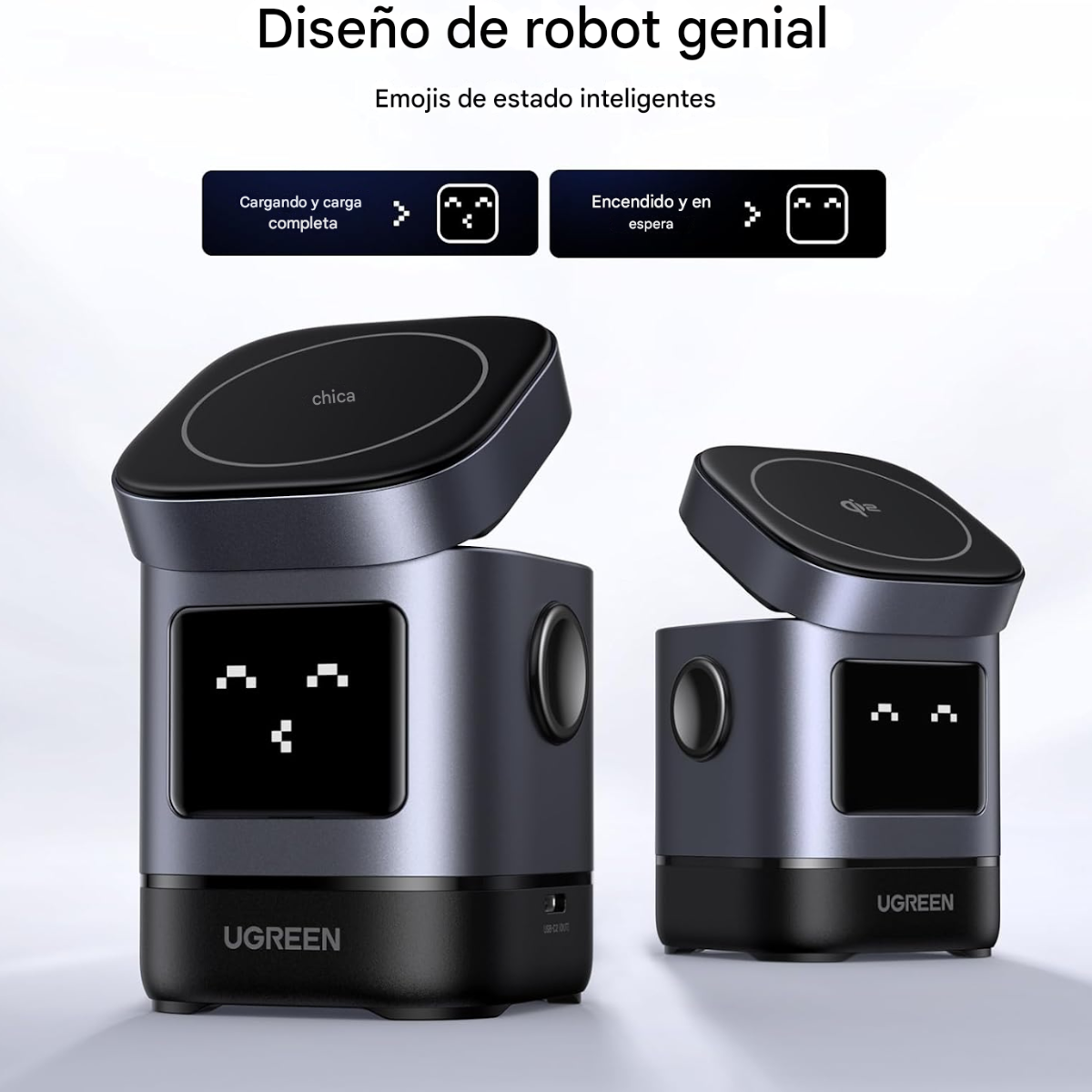 UGREEN Uno 2-in-1 Qi2 🌀| Carga Inalámbrica Magnética 15W + Soporte