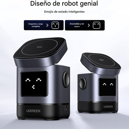 UGREEN Uno 2-in-1 Qi2 🌀| Carga Inalámbrica Magnética 15W + Soporte