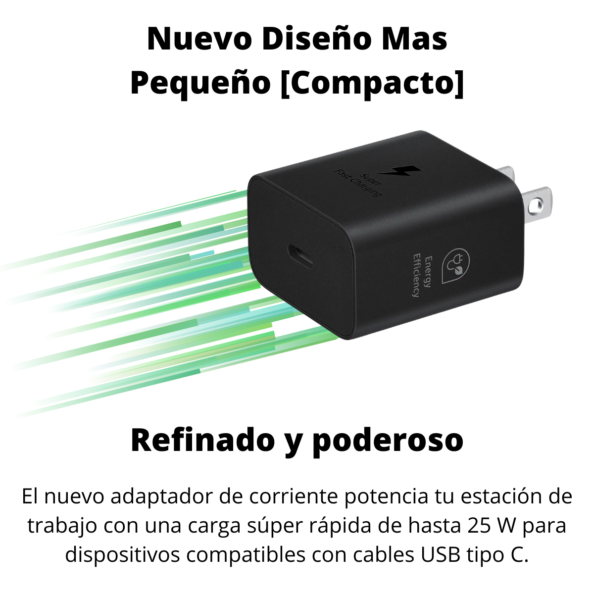 Cargador Samsung 25W Súper Rápido Compacto Original