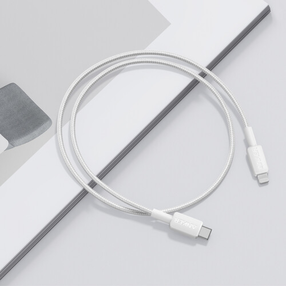 Cable Anker USB-C a Lightning Trenzado 1m 🔒 Original Certificado MFi