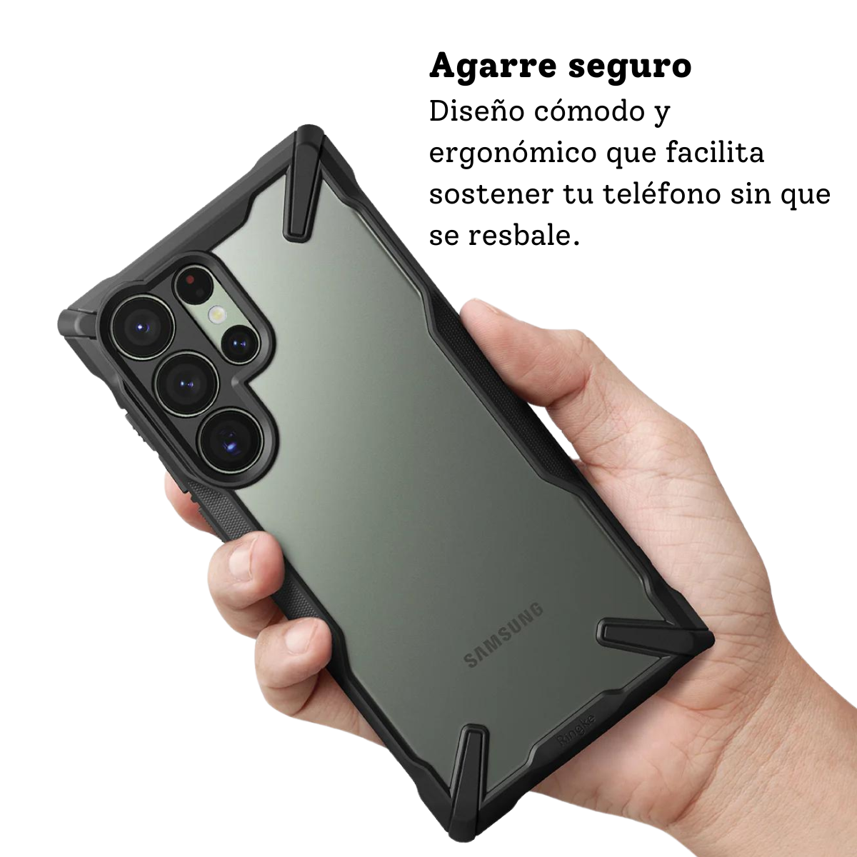 Estuche Ringke Fusion X Galaxy S23 Ultra | Transparente + Protección Militar