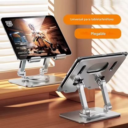 Soporte YYLM Metálico para Tablet y Portátil – Giratorio 360°, Antideslizante y Ergonómico