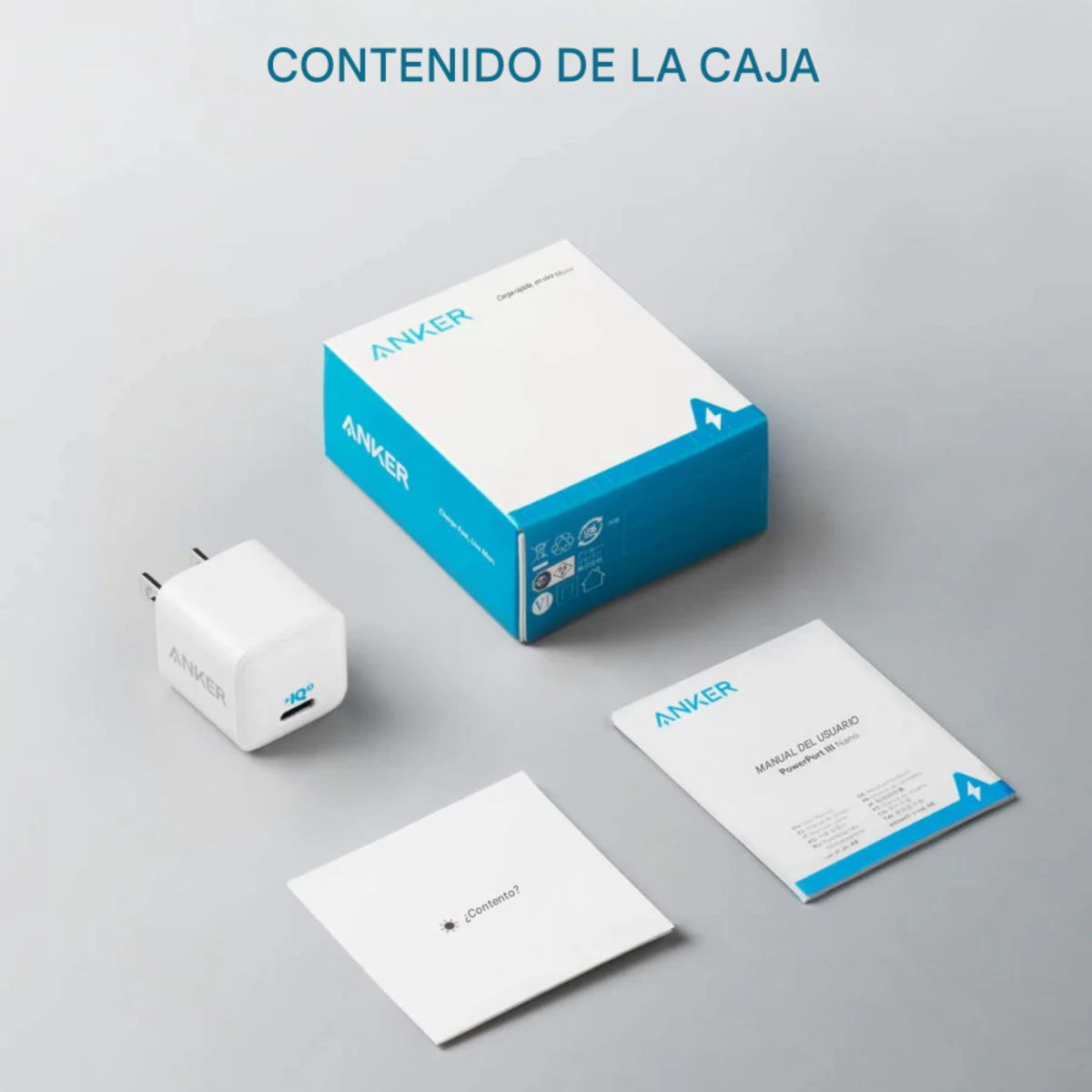 Adaptador Anker 20W PowerPort III USB-C 🔌 Compacto con Tecnología GaN