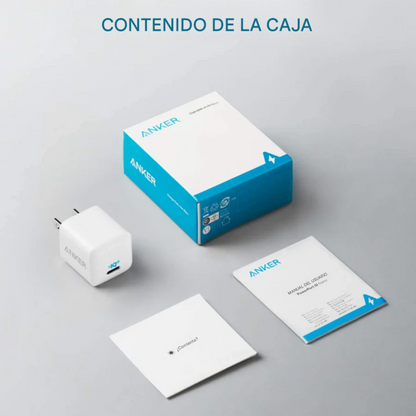 Adaptador Anker 20W PowerPort III USB-C 🔌 Compacto con Tecnología GaN
