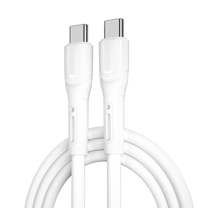 Cable ARMOR Tipo-C a Tipo-C 100W WIWU Blanco – 1 Metro