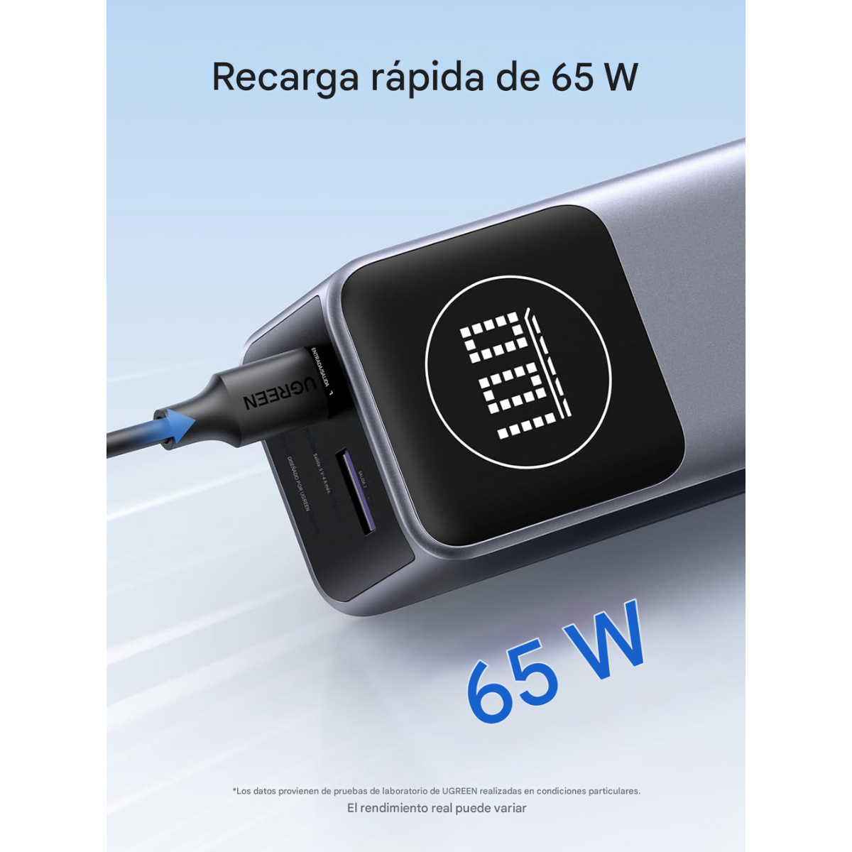 Power Bank UGREEN Nexode 12000mAh ⚡ 100W PD + Pantalla LED🔋