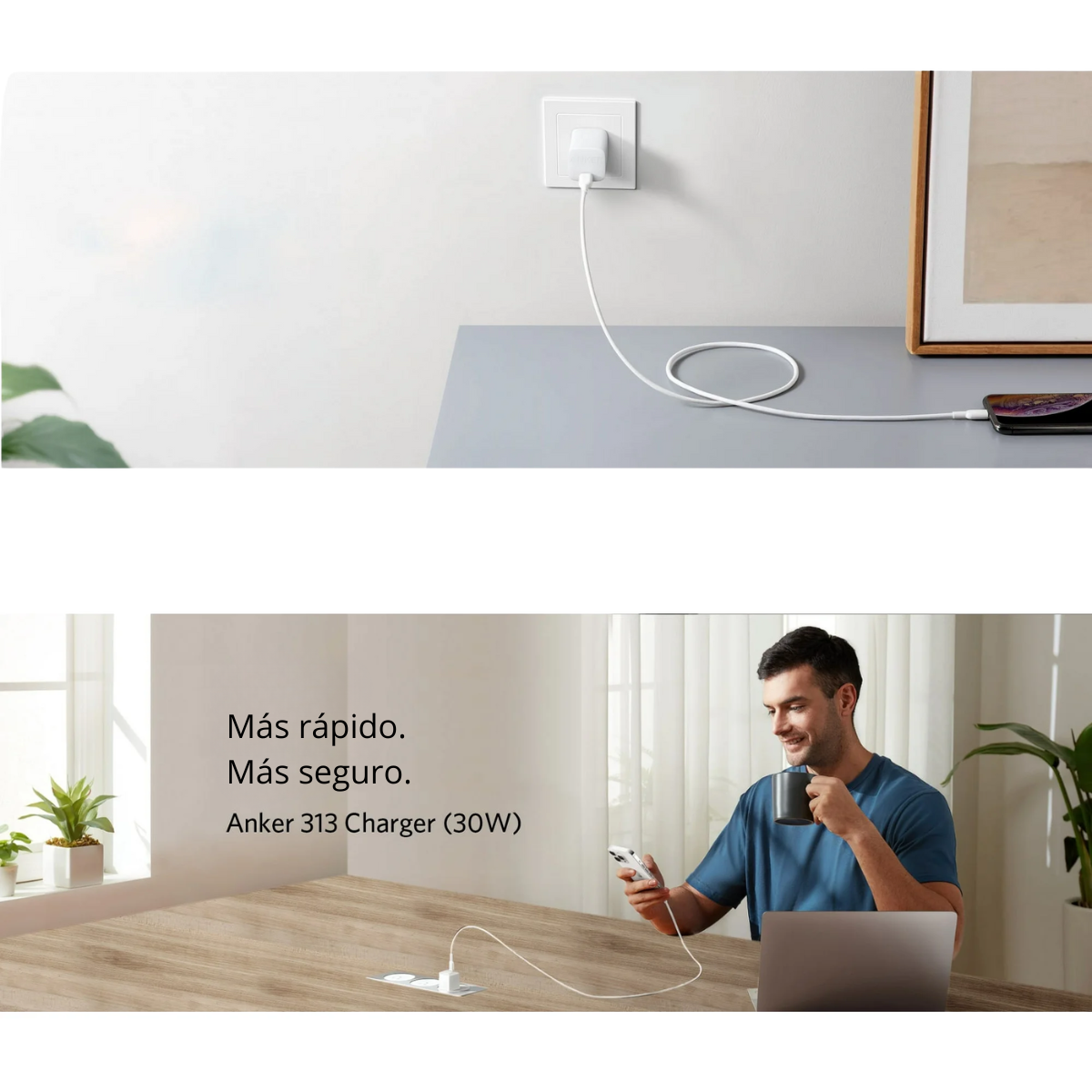 Adaptador Rápido Anker 313 Nano 30W GaN