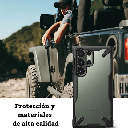 Estuche Ringke Fusion X Galaxy S23 Ultra | Transparente + Protección Militar
