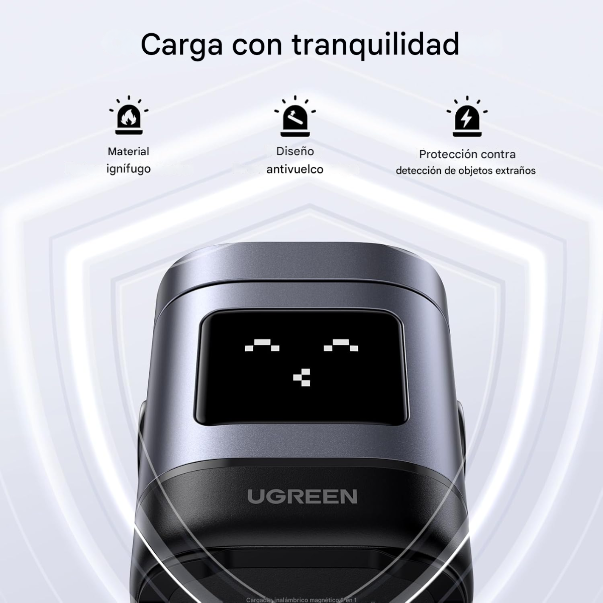 UGREEN Uno 2-in-1 Qi2 🌀| Carga Inalámbrica Magnética 15W + Soporte