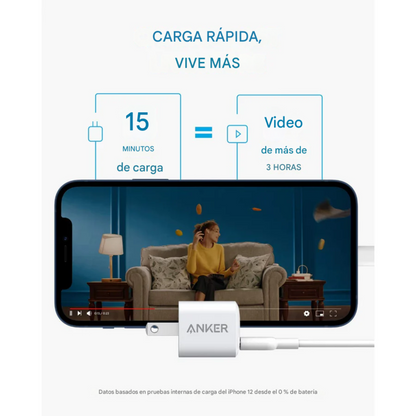 Adaptador Anker 20W PowerPort III USB-C 🔌 Compacto con Tecnología GaN