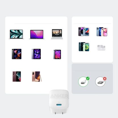 Adaptador Rápido Anker 313 Nano 30W GaN