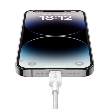 Cable Anker USB-C a Lightning Trenzado 1m 🔒 Original Certificado MFi
