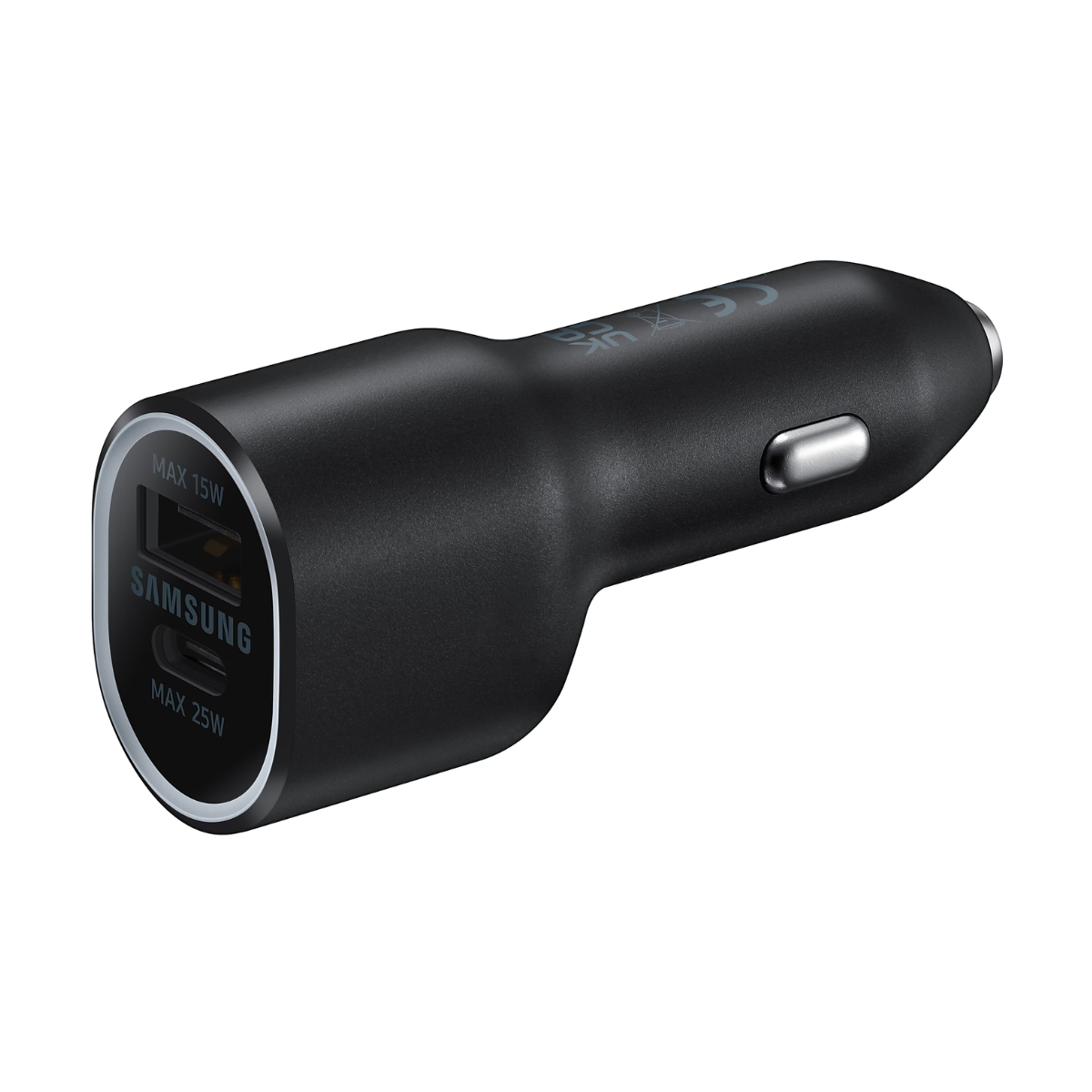 Cargador para Carro Samsung Duo 40W ⚡ USB 15W + USB-C 25W – Negro Original