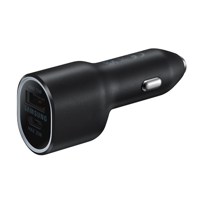 Cargador para Carro Samsung Duo 40W ⚡ USB 15W + USB-C 25W – Negro Original