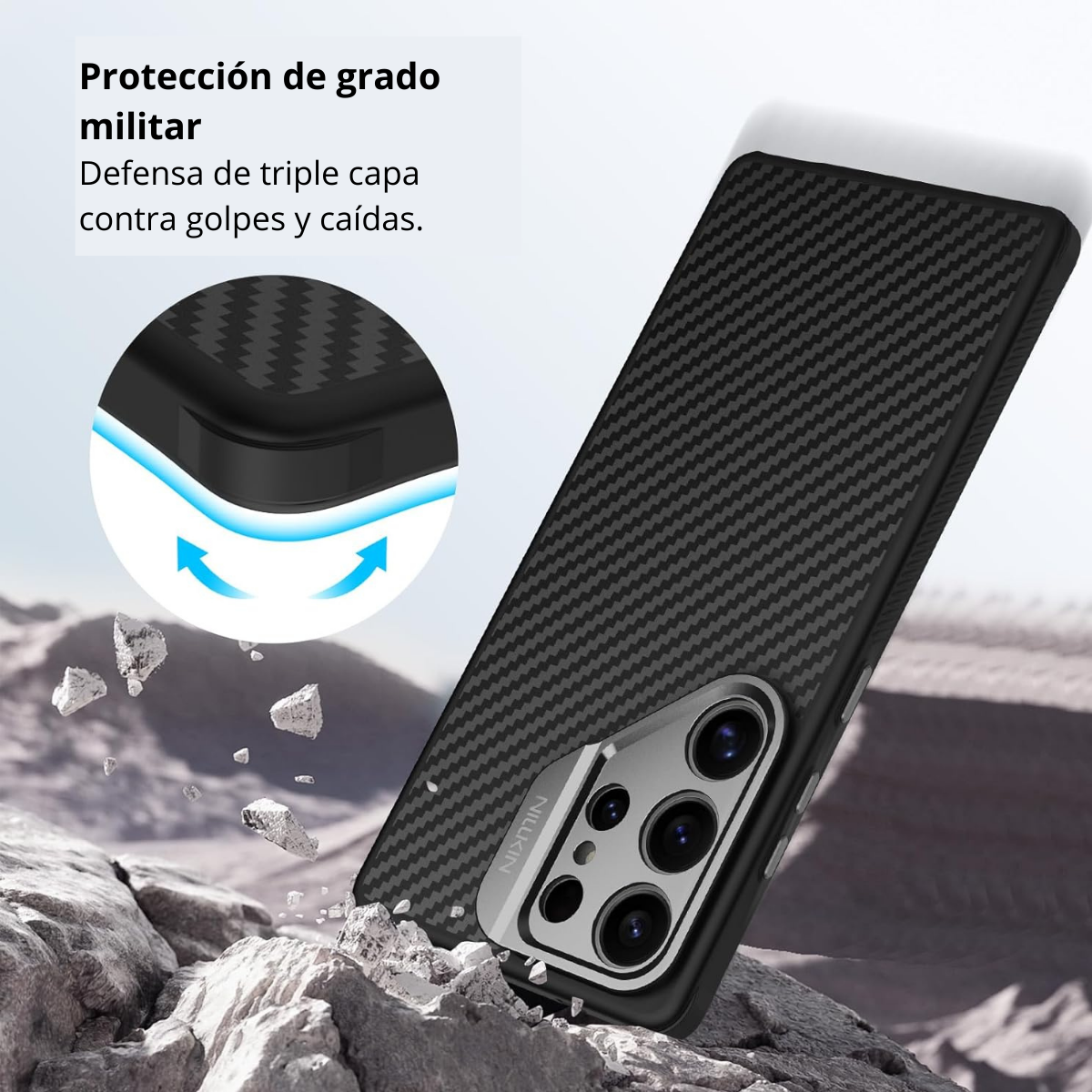 Estuche Nillkin Carbo Pro Magsafe Para Samsung S25 Ultra