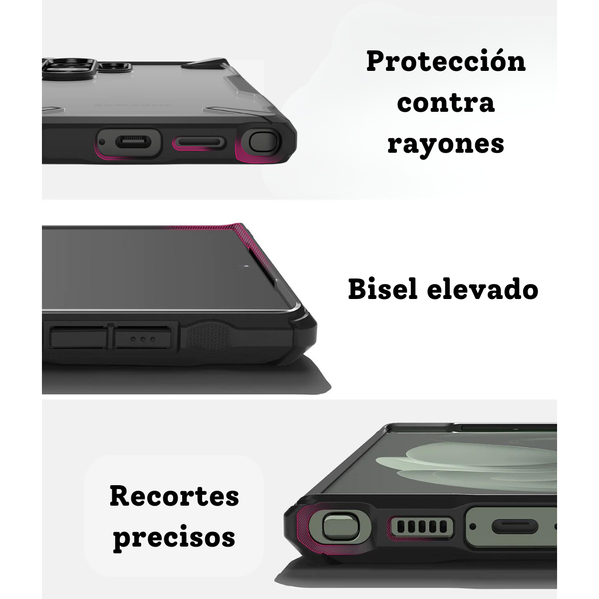 Estuche Ringke Fusion X Galaxy S25 Ultra | Transparente + Protección Militar