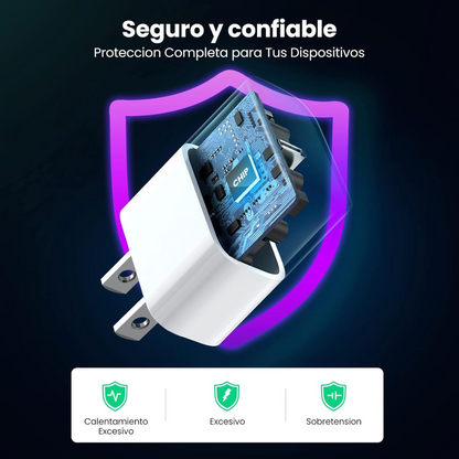 Cargador UGREEN 20W USB-C a Lightning | Certificación MFi – iPhone
