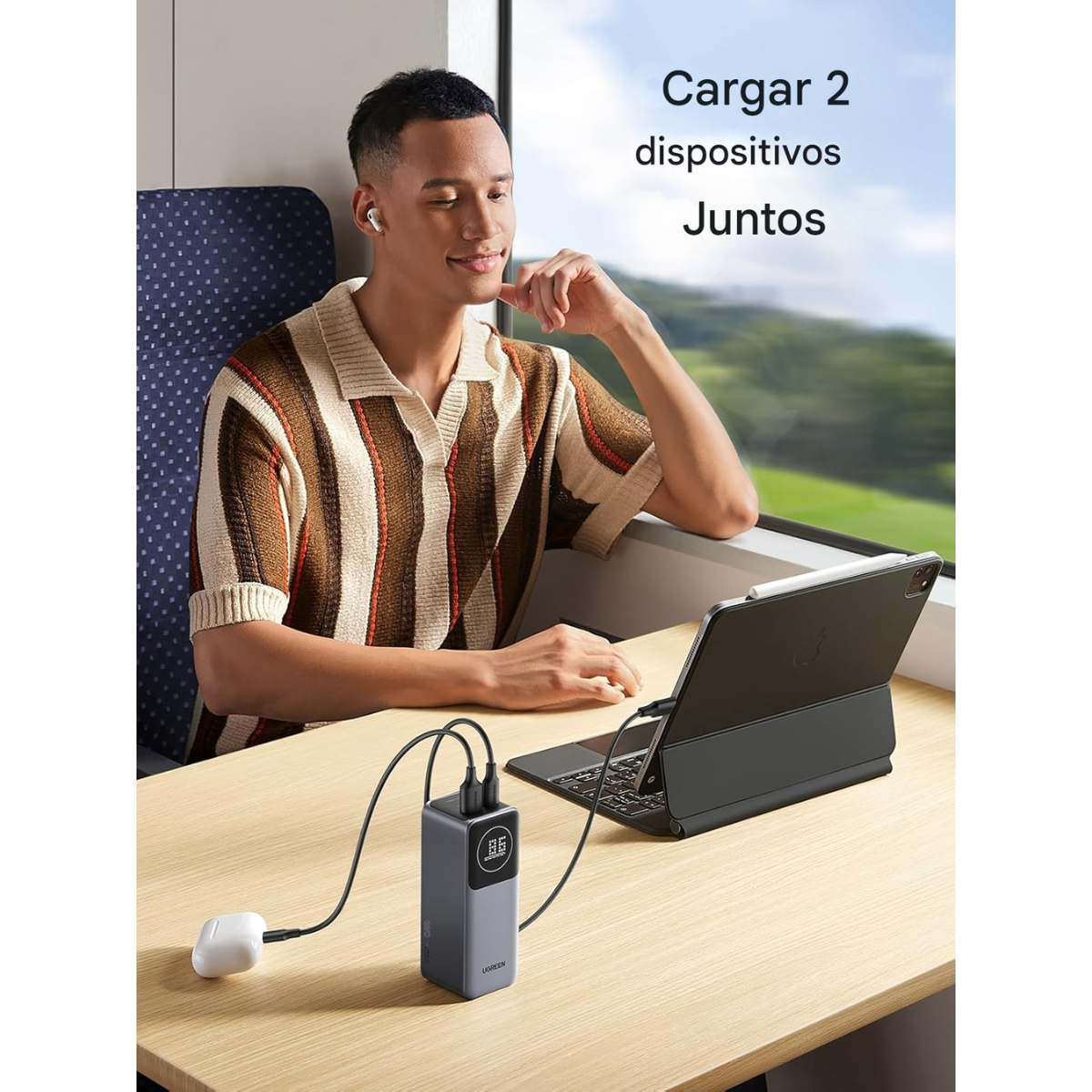 Power Bank UGREEN Nexode 12000mAh ⚡ 100W PD + Pantalla LED🔋