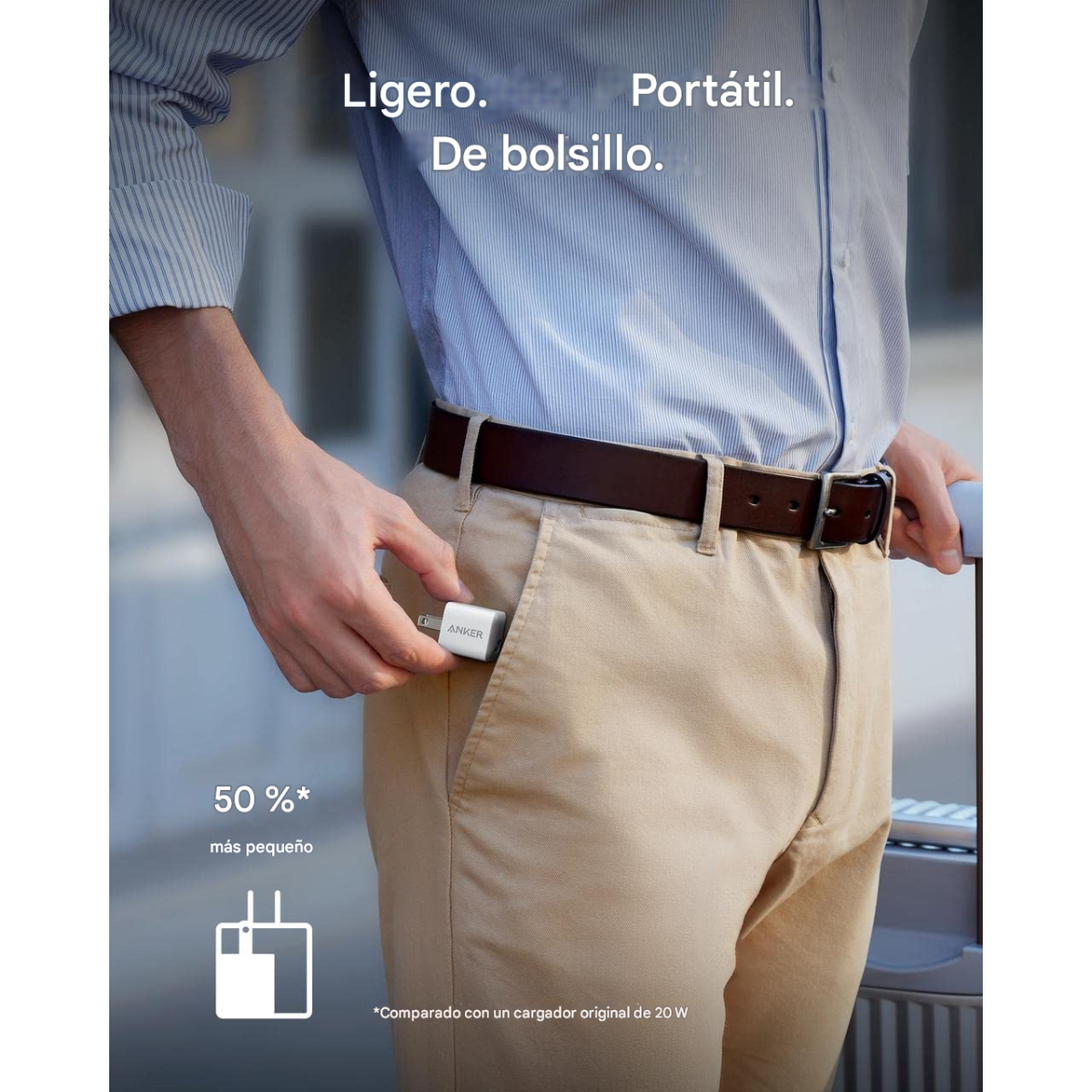 Adaptador Anker 20W PowerPort III USB-C 🔌 Compacto con Tecnología GaN