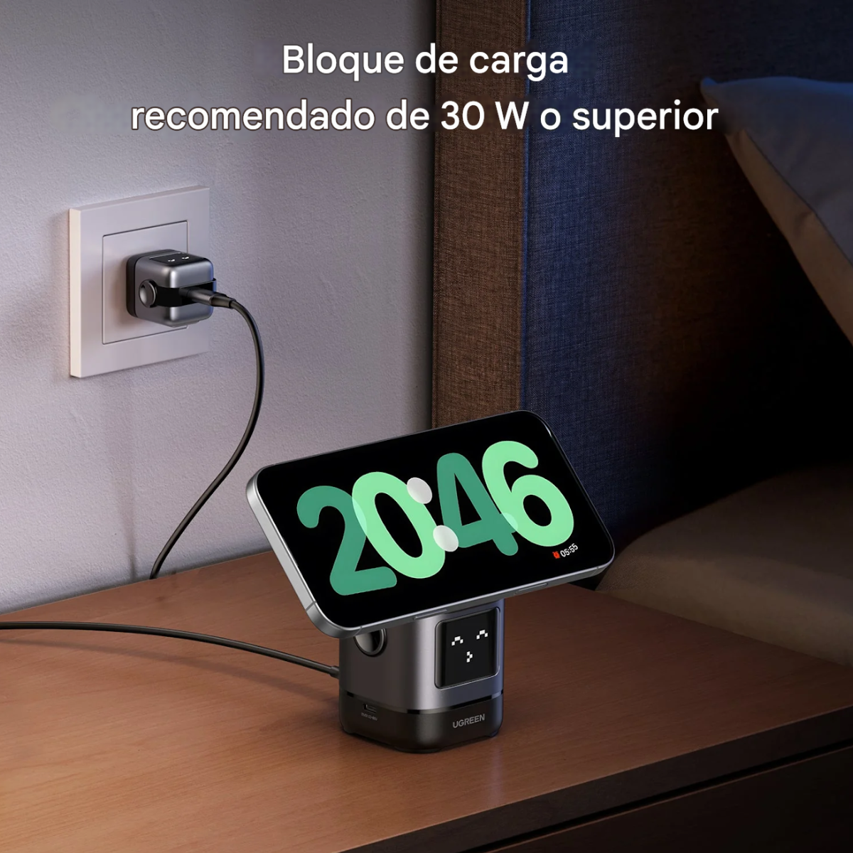 UGREEN Uno 2-in-1 Qi2 🌀| Carga Inalámbrica Magnética 15W + Soporte